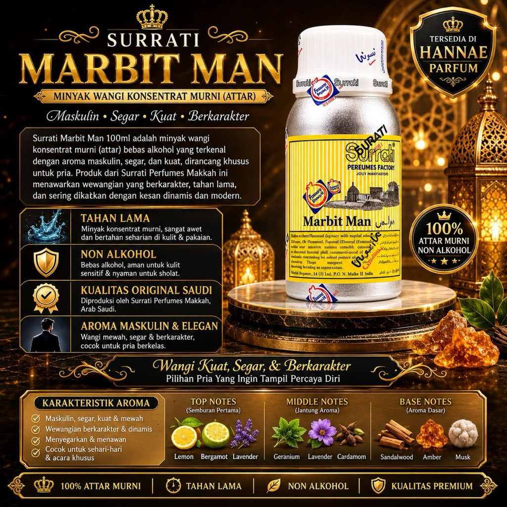Marbit Man Bibit Parfum Marbit Man Surrati 100ml Original Bersegel