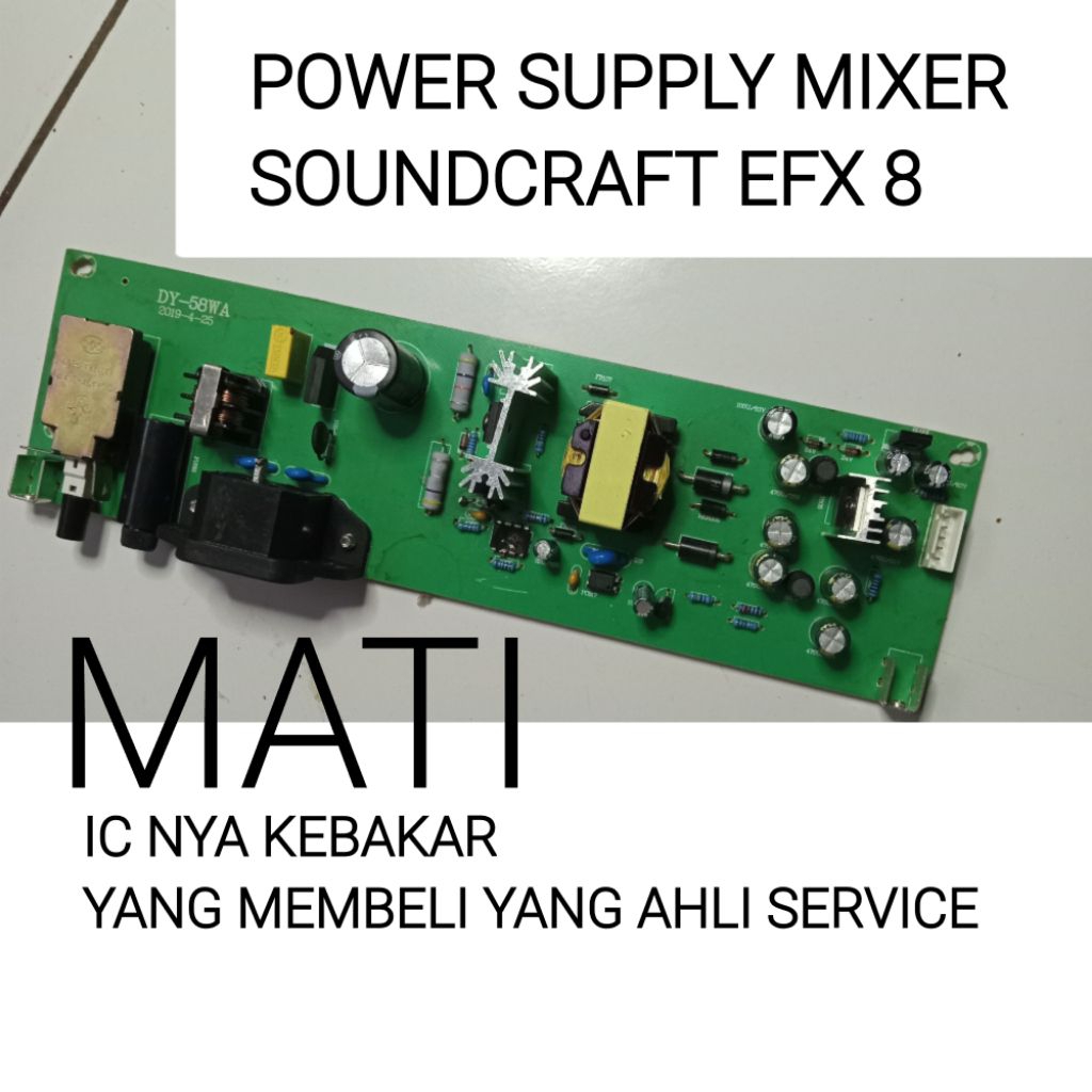 power supply mixer soundcraft efx 8