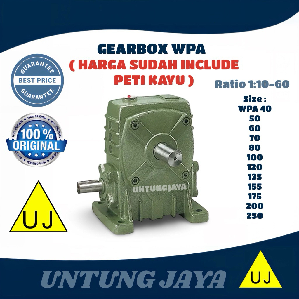 GEAR BOX SPEED REDUCER WPA 135 RATIO 10-60 // GEARBOX WPA 135 RATIO 10-60 // GIRBOK WPA 135 // JUAL 