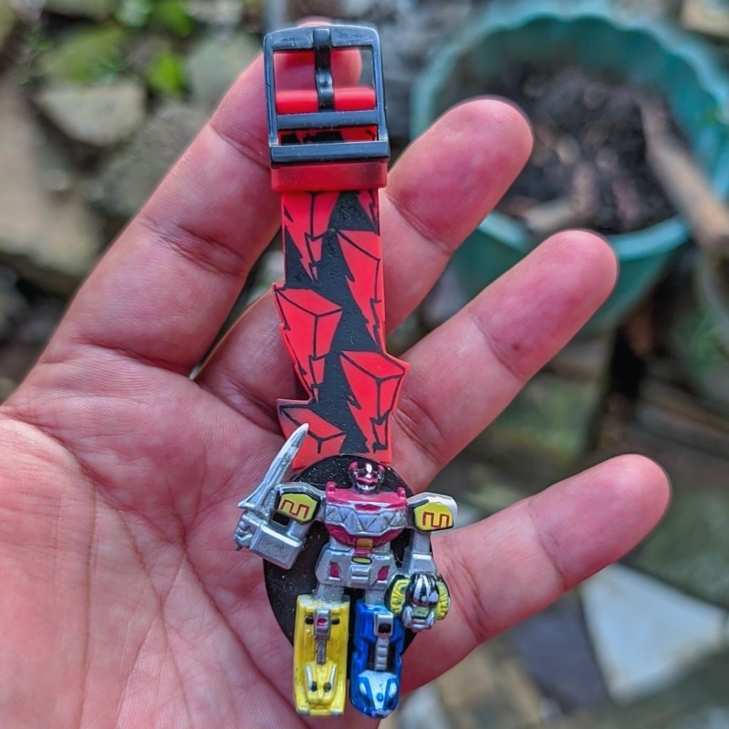 jam tangan vintage 90s power rangers megazord 1994 saban atamax merchandise watch used good conditio