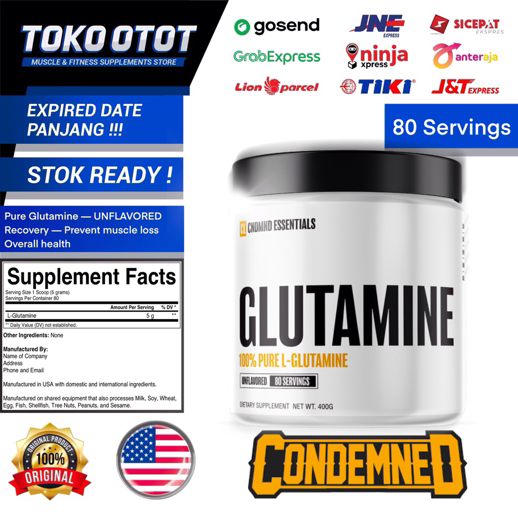 Condemned Glutamine 100% Pure L-Glutamine 80 Servings CNDMND
