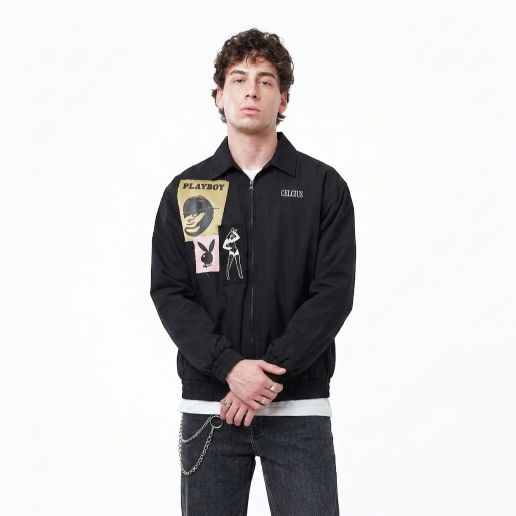 CELCIUS Playboy Omiipflyer Jacket L03000662C Hitam