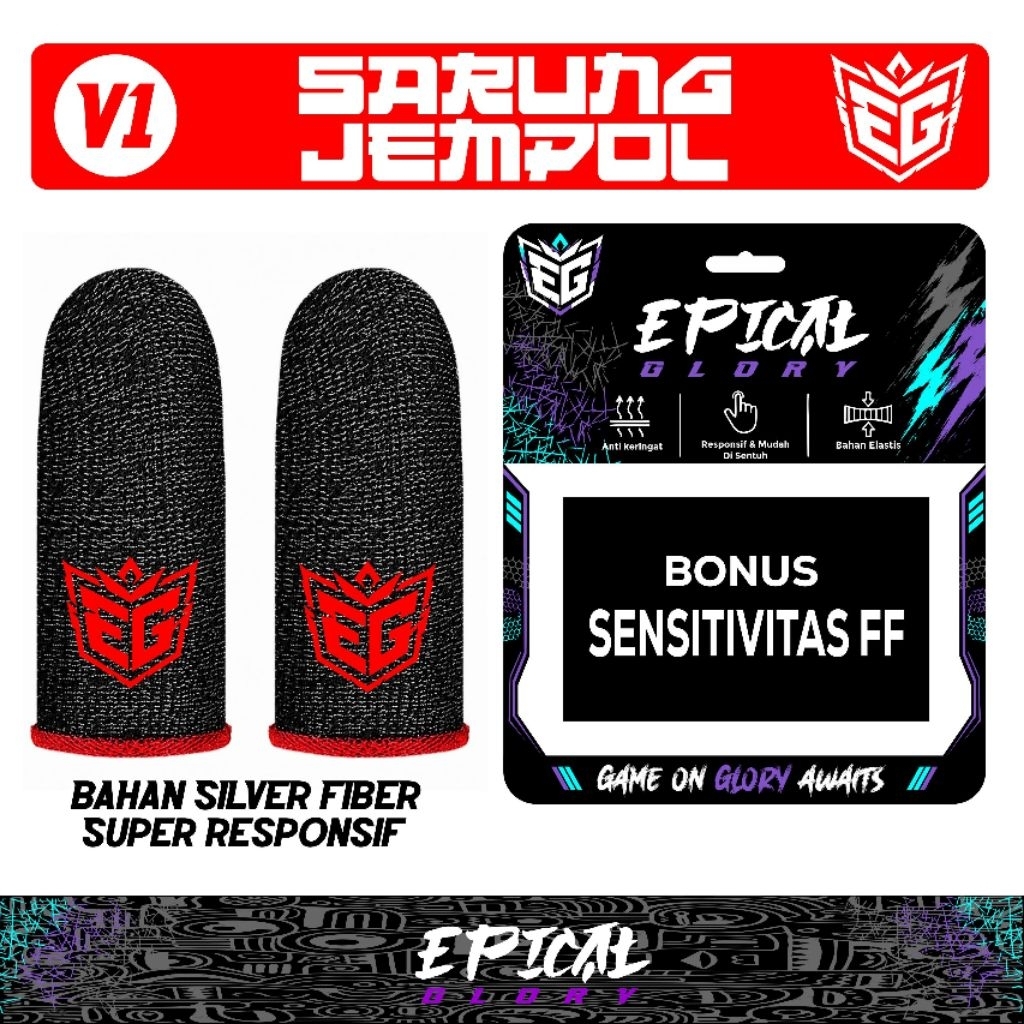 Sarung Jempol Epical Glory Silver Fiber Responsif