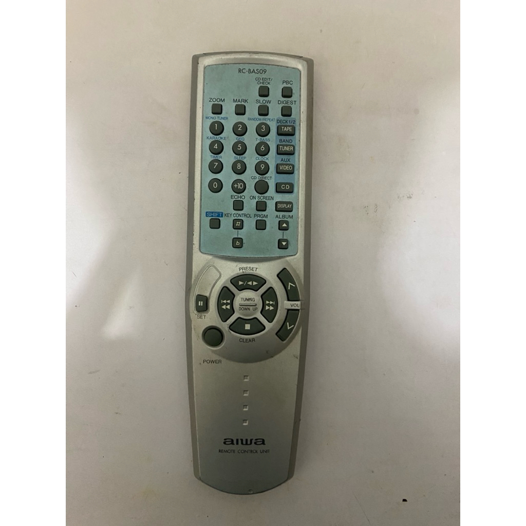 Remot compo audio Aiwa RC-BAS09 (rusak)