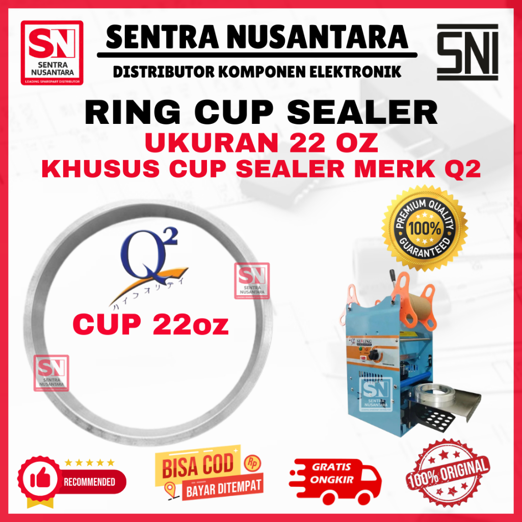 RING CUP SEALER KHUSUS MEREK Q2 CUP SEALER 22oz ORIGINAL | RING CUP KHUSUS MERK Q2 22 oz FLAT CUP AS