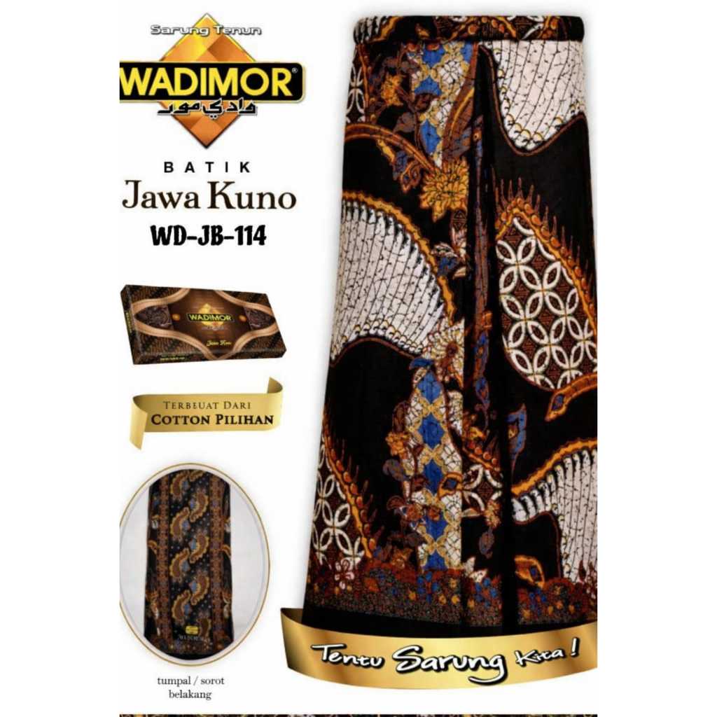 Sarung Batik Pria Dewasa Wadimor JB 04 - Elegan, Mahal, Tidak Mudah Luntur