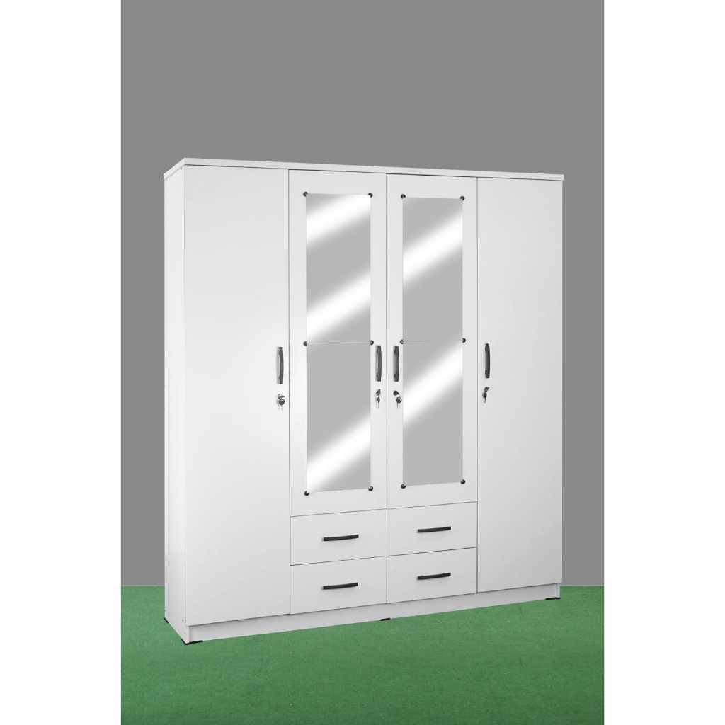 LEMARI PAKAIAN MINIMALIS 4 PINTU