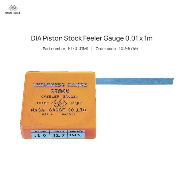 IA Piston Stock Feeler Gauge 0.01 x 1m FT-0.01M1