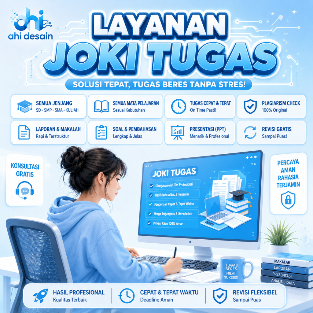Jasa Joki PR (Kuliah • Sekolah • Kantor) | Ketik, Tulis Tangan, PPT, Parafrase, Data Entry, Resume, 