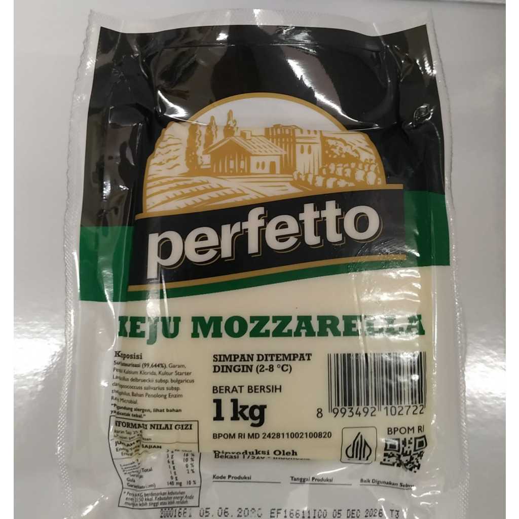 PERFETTO Mozarella Cheese 1 Kg / Keju Mozarella
