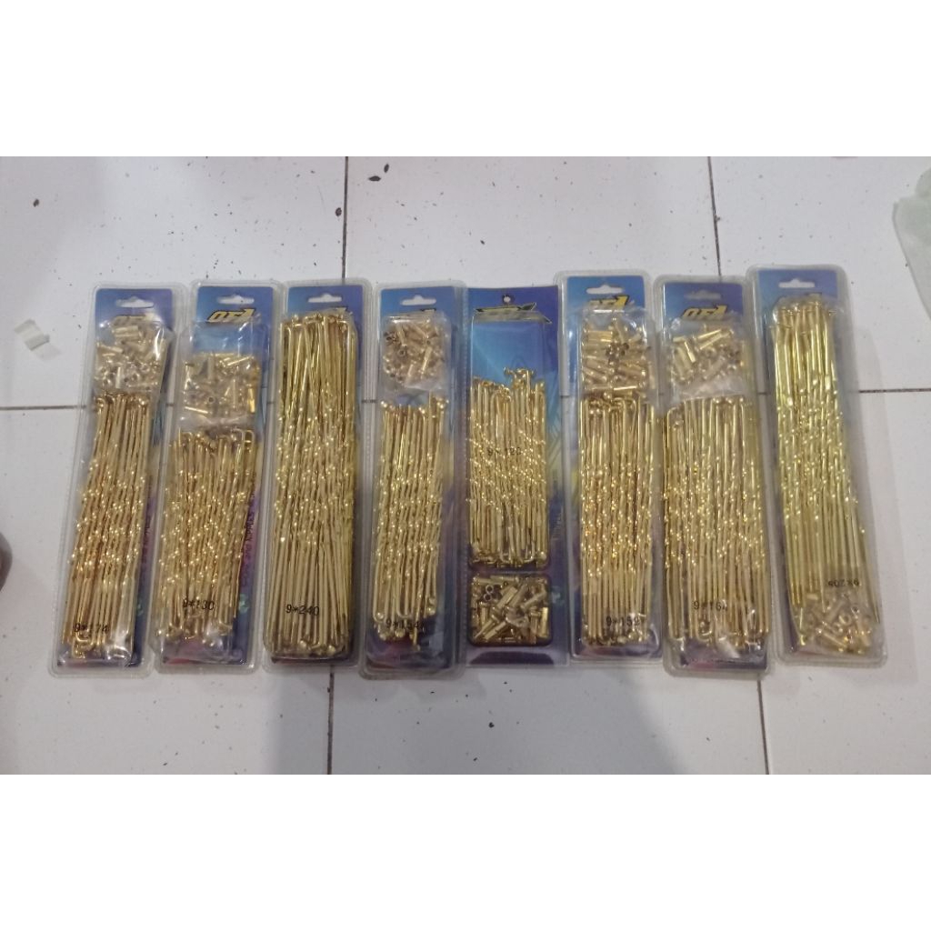 Ruji Jari Jari Sepedah Motor Ulir Emas
