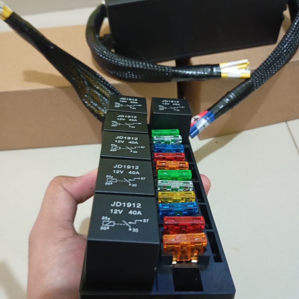 Fuse Box 6 Rilay 11 Fuse Universal | Box Relay Sekering Mobil | Fuse Box Sikring Mobil