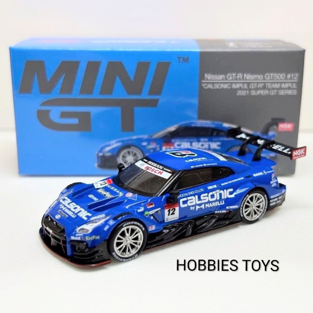 Mini GT 636 MJ Nissan GTR Nismo GT500 #12 Calsonic Impul  GTR Team Impul 2021 Super GT Series