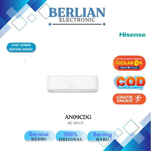 HISENSE AC AN09CDG Split 1PK HISENSE AN09 CDG R32 1PK AN 09CDG Unit Only