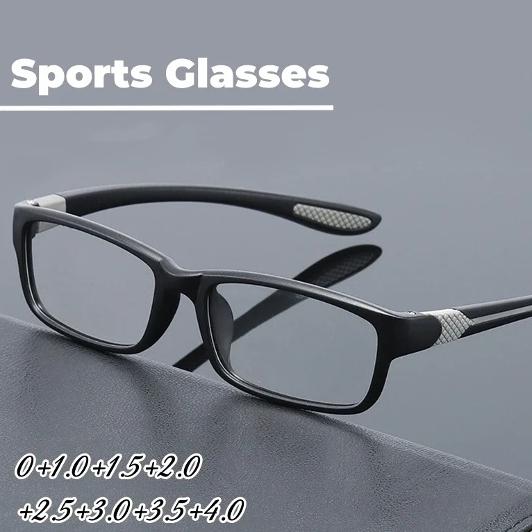 Kacamata Baca Pria Wanita Sporty kacamata Lensa plus optik