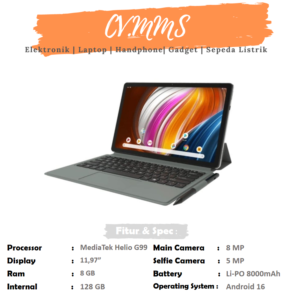 Advan Tab Sketsa 5 Keyboard+Stylus 8GB 128GB (8/128) Tablet 12" IPS New Original Garansi Resmi