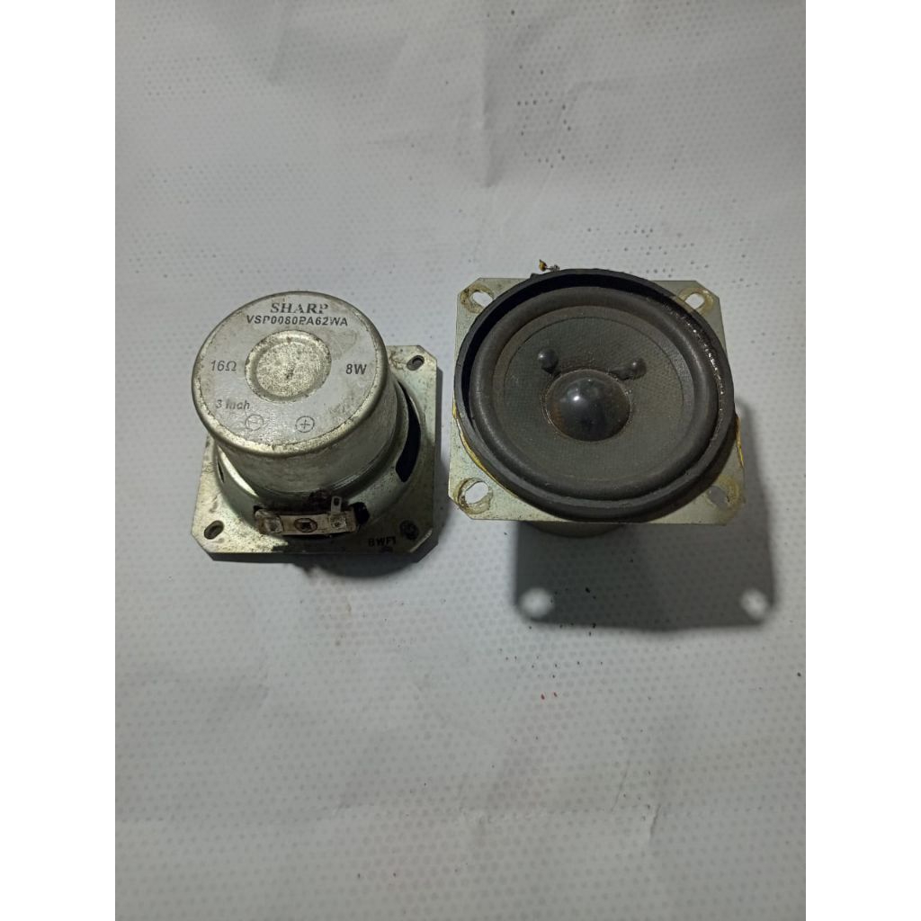 speaker tv sharp 2,5 inchi bekas cabutan normal