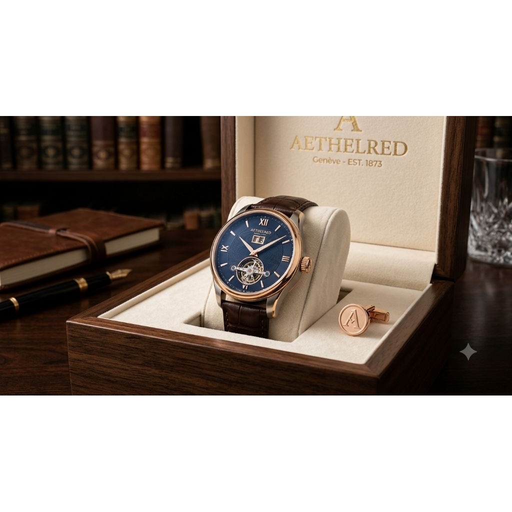 AETHELRED Heritage Tourbillon Automatic Watch - Jam Tangan Pria Luxury Premium Original