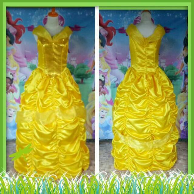 Belle Baju Kostum Princess Belle Cosplay Princess Disney untuk Girl dan Dewasa