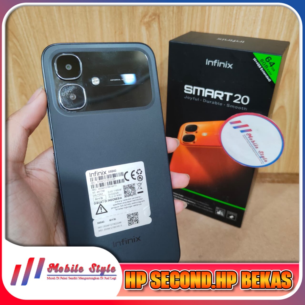 Infinix Smart 20 Ram 4/64GB | Ram 4/128GB | Ram 4/256GB Second Mobile Style Store