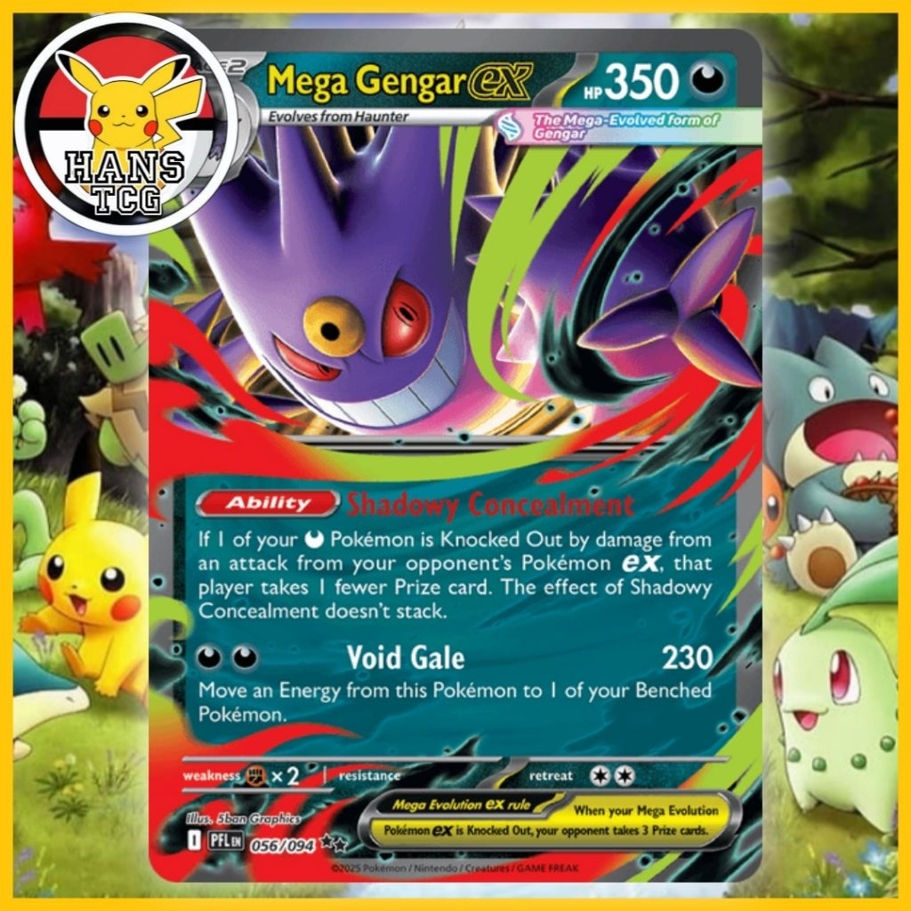 Mega gengar ex RR indonesia | kartu pokemon mega gengar ex RR