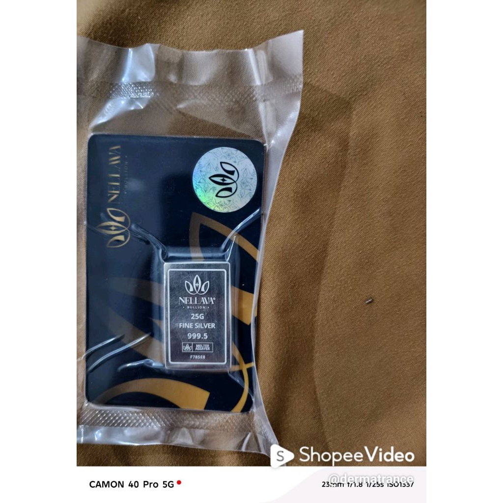 perak batangan asli nellava 25 gram
