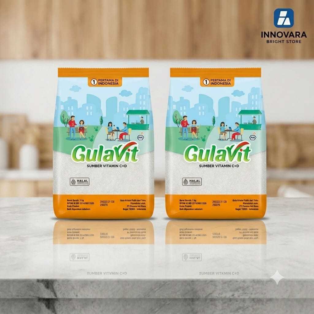 ORIGINAL GULA PASIR GULAVIT 250gr/1Kg INNOVARA BRIGHT STORE