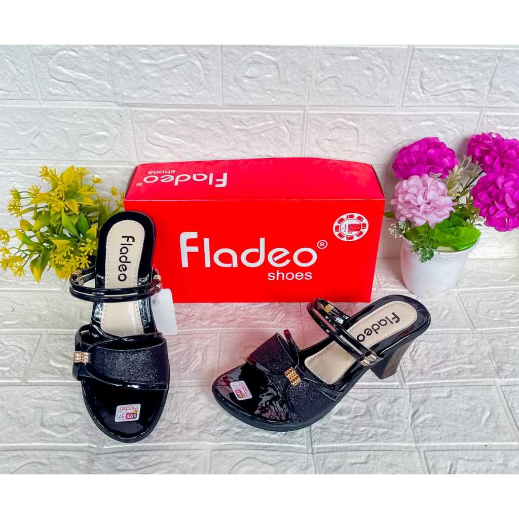 Fladeo Sandal HIGH Heels Premium 7cm/ Sandal Slop Bling-Bling Wanita Terbaru
