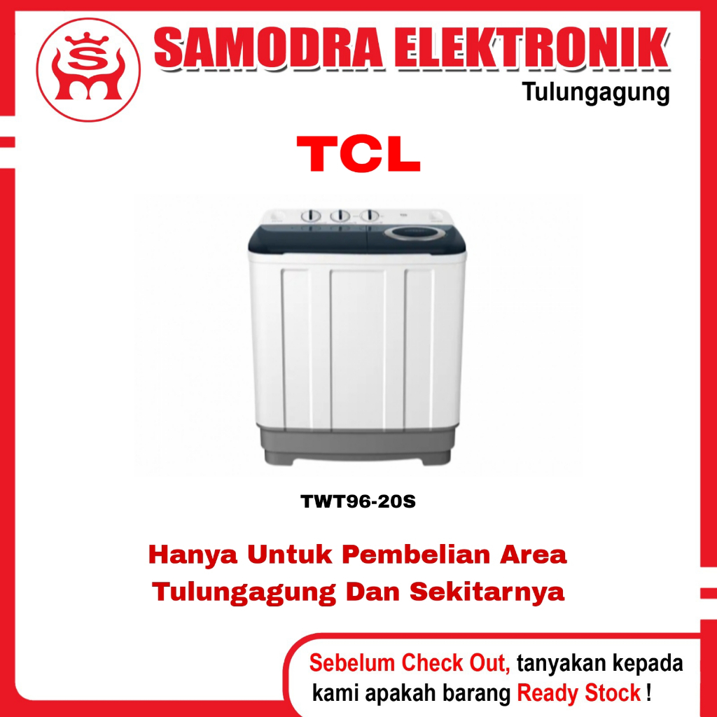 TCL TWT96-20S 9 Kg | Mesin Cuci 2 Tabung