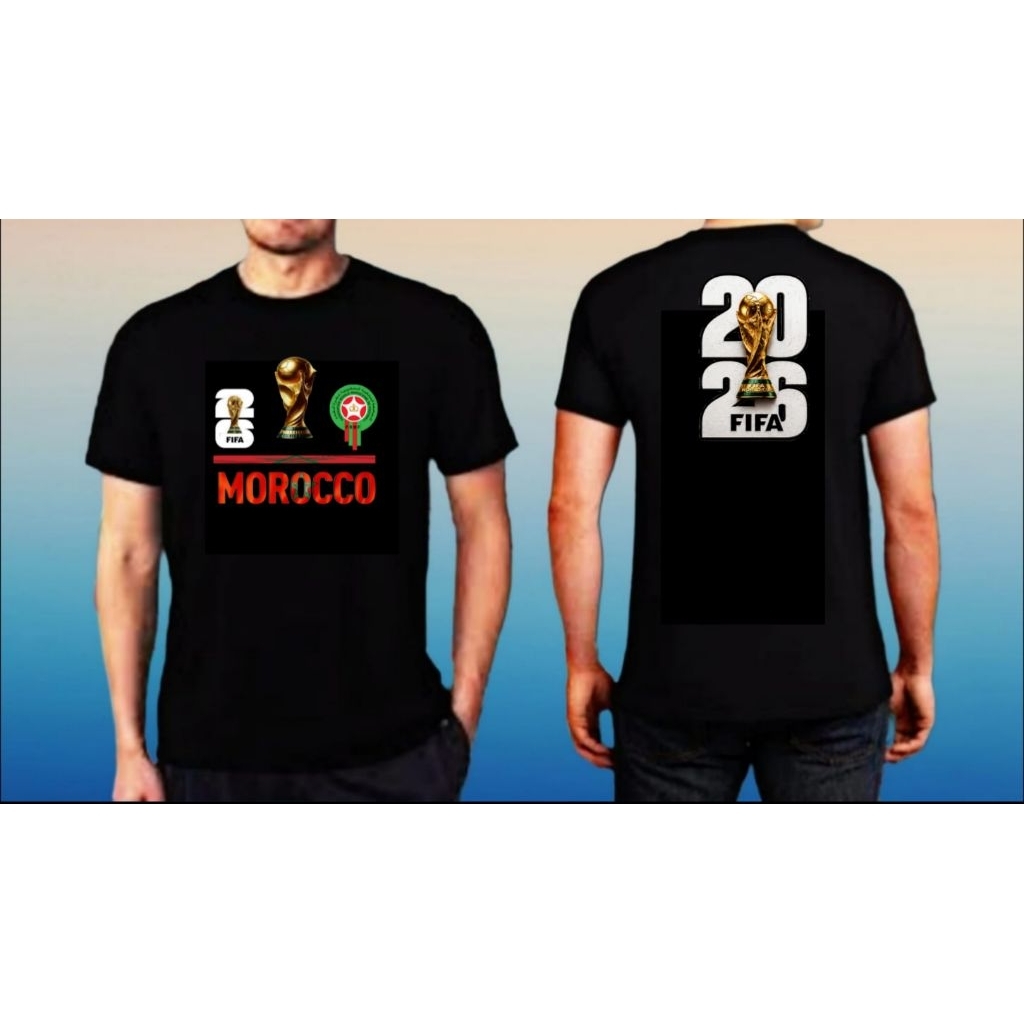 Baju kaos bola piala dunia timnas maroko