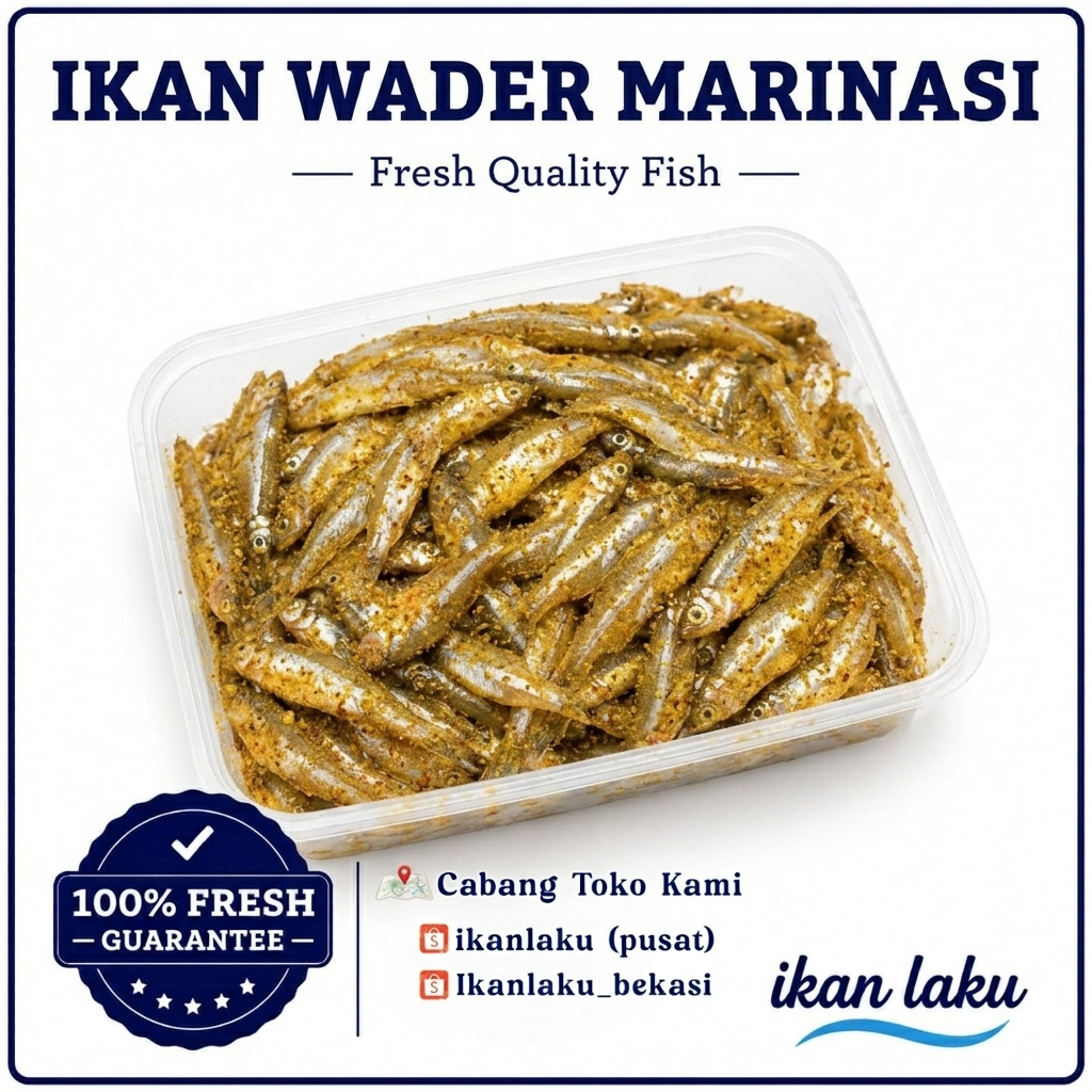 Ikan Laku - Ikan Wader Marinasi Bumbu Kuning — Premium Wader Siap Goreng Praktis