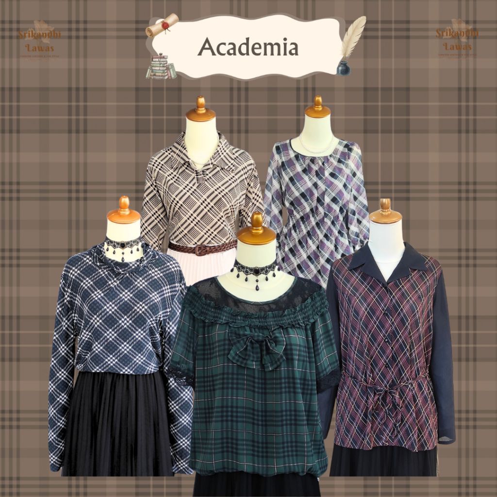 Academia Series | Dark Academia | Shoujo | Sawako | Gingham | Tartan | Plaid | Houndstooth