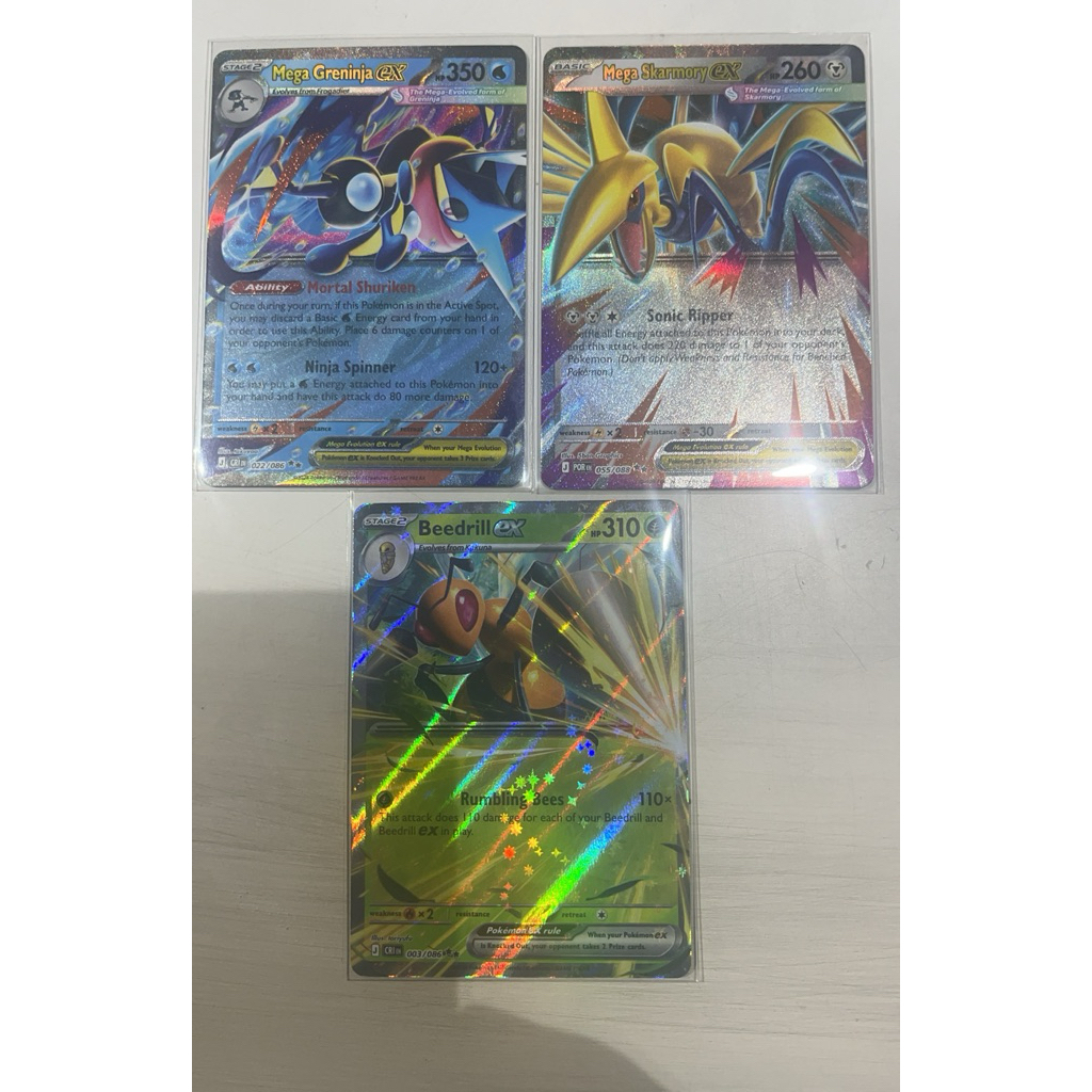 Pokemon TCG EN RR Mega Skarmory EX, Mega Greninja EX, Beedrill EX