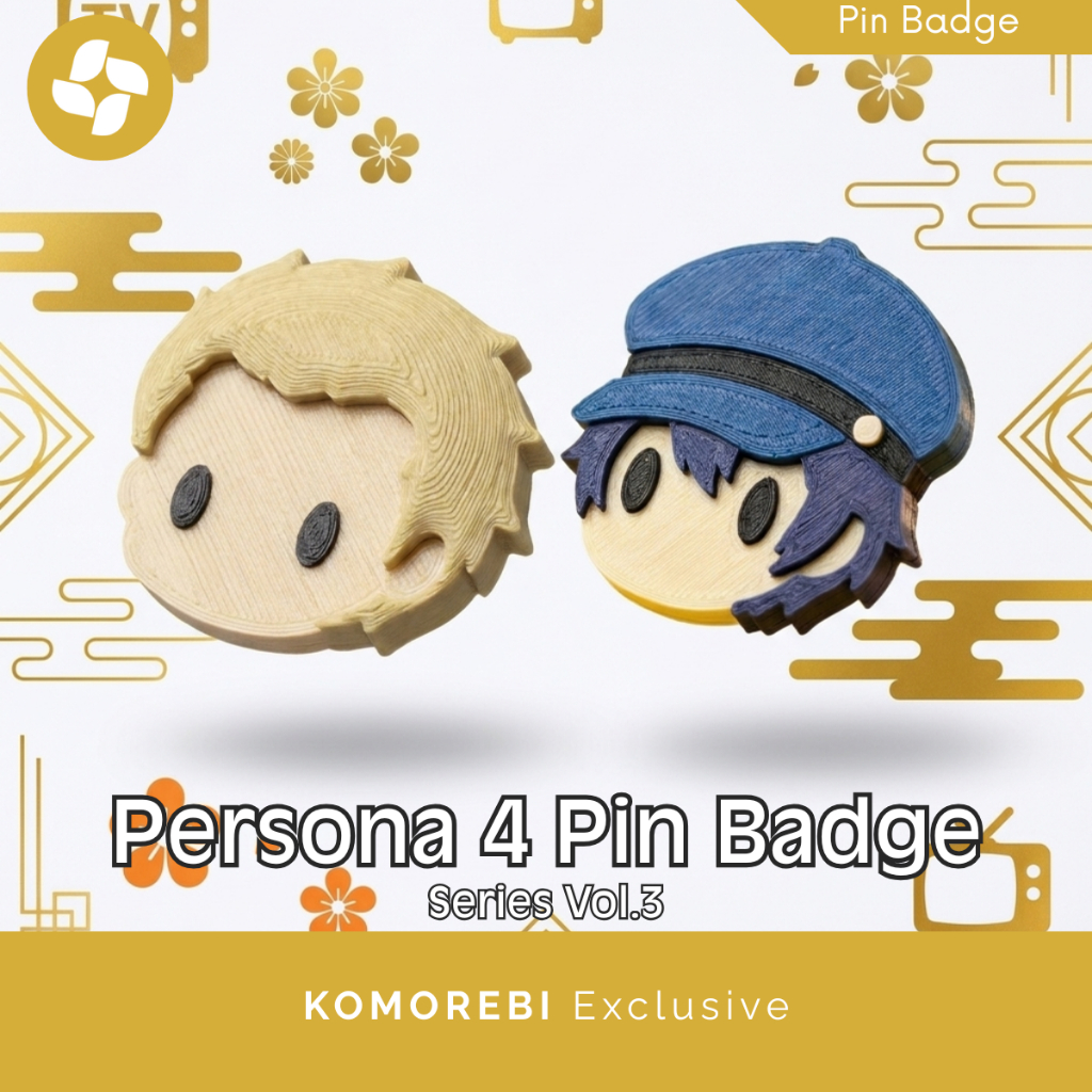 Pin Badge Persona 4 Vol 3 Kanji Tatsumi Naoto Shirogane Aksesoris Tas Jaket Lucu Anime Merch Komoreb