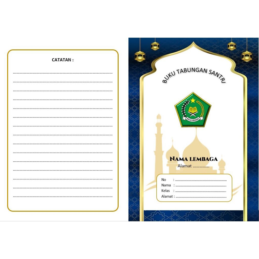 BUKU TABUNGAN SANTRI CUSTOM # BUKU TABUNGAN ZIARAH
