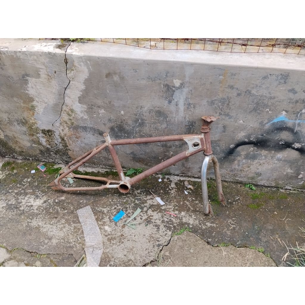Frame Fork Sepeda BMX 20 OLDSCHOOL OS BMX JADUL VINTAGE ANTIK