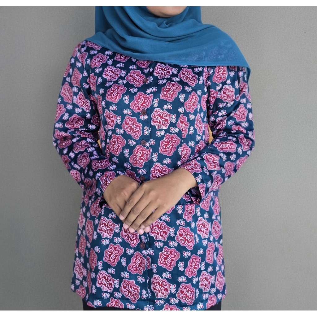 COD Kain dan Blouse Seragam BKMM Nasional bahan Semisutra Silk halus