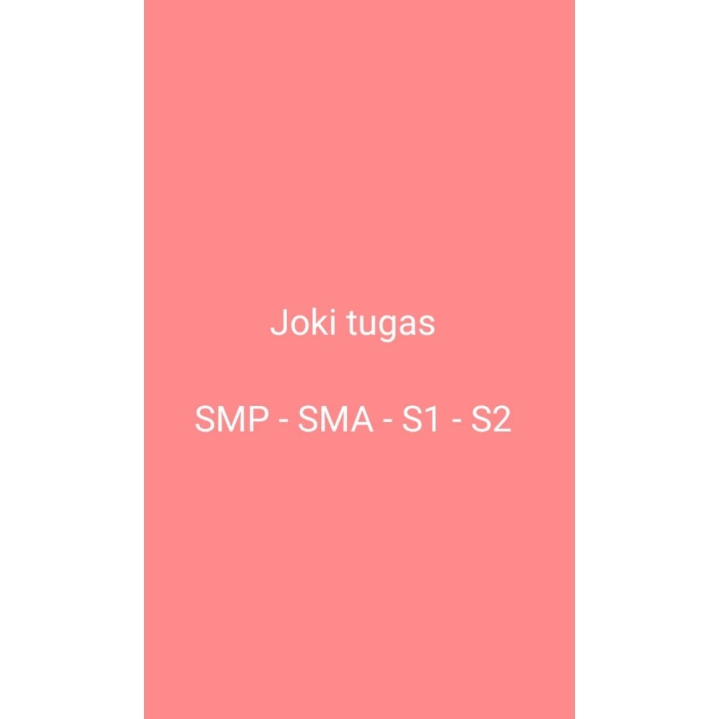 JASA JOKI TUGAS