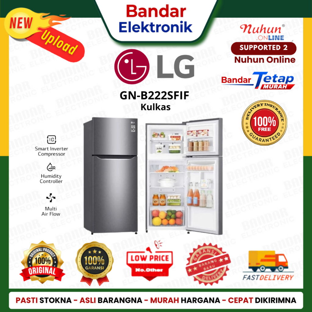LG Kulkas 2 Pintu GN-B222SFIF