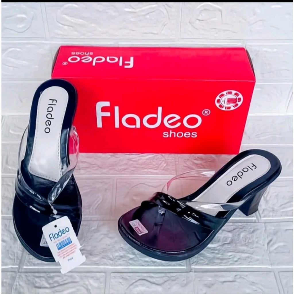 Fladeo Sandal High Heels Premium 7cm Jepit Wanita Dewasa Model Jelly Transparan Size 37_38_39_40 Sho
