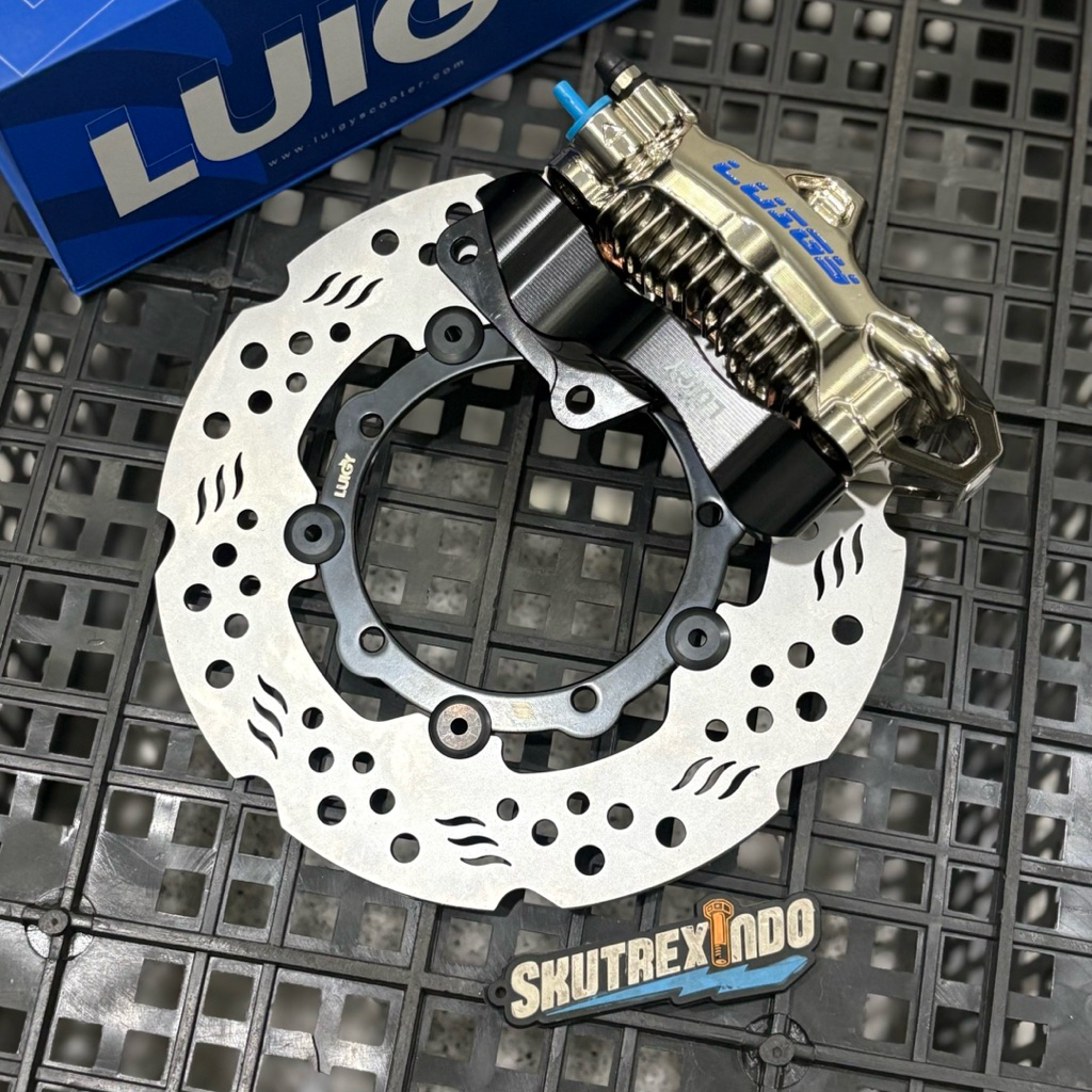 Paket Caliper Luigy XR-09 Nikel + Discbrake Luigy FR-05 215mm Vespa Sprint Primavera
