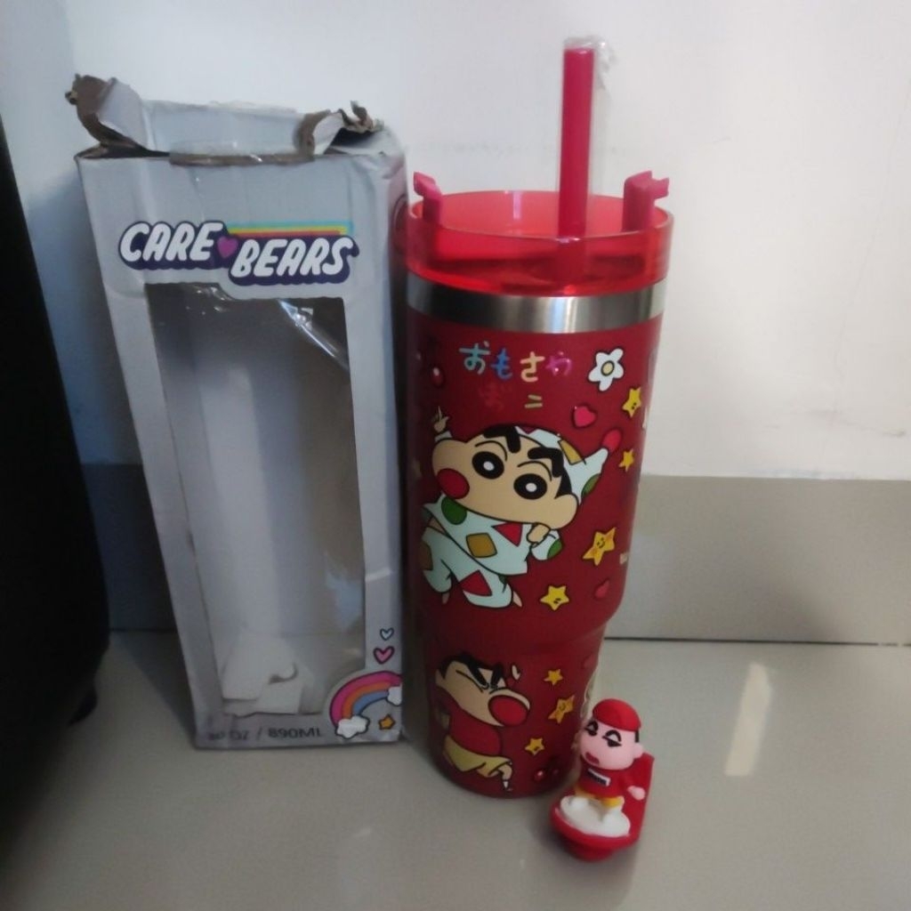 Tumbler Stainless Sinchan Merah Ori thai
