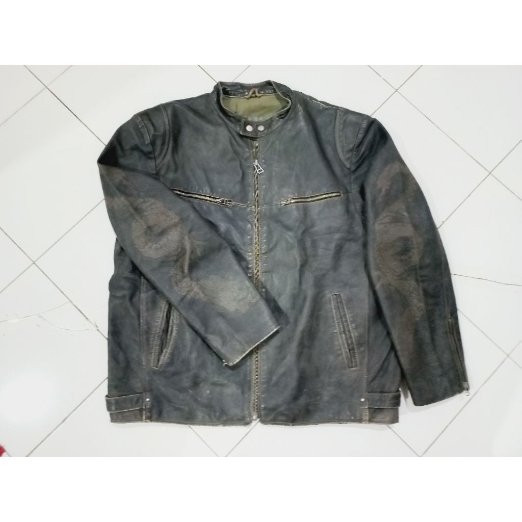 jaket kulit gambar naga not yellow corn simpson avirex vanson rbc perfecto