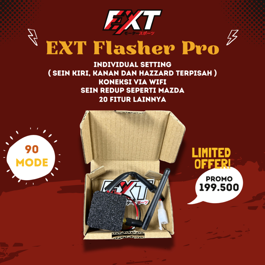 FLASHER SEIN WIFI 90 MODE SEIN KIRI KANAN HAZARD TERPISAH BISA SETTING PLUG PLAY MODUL SEIN SMART MO