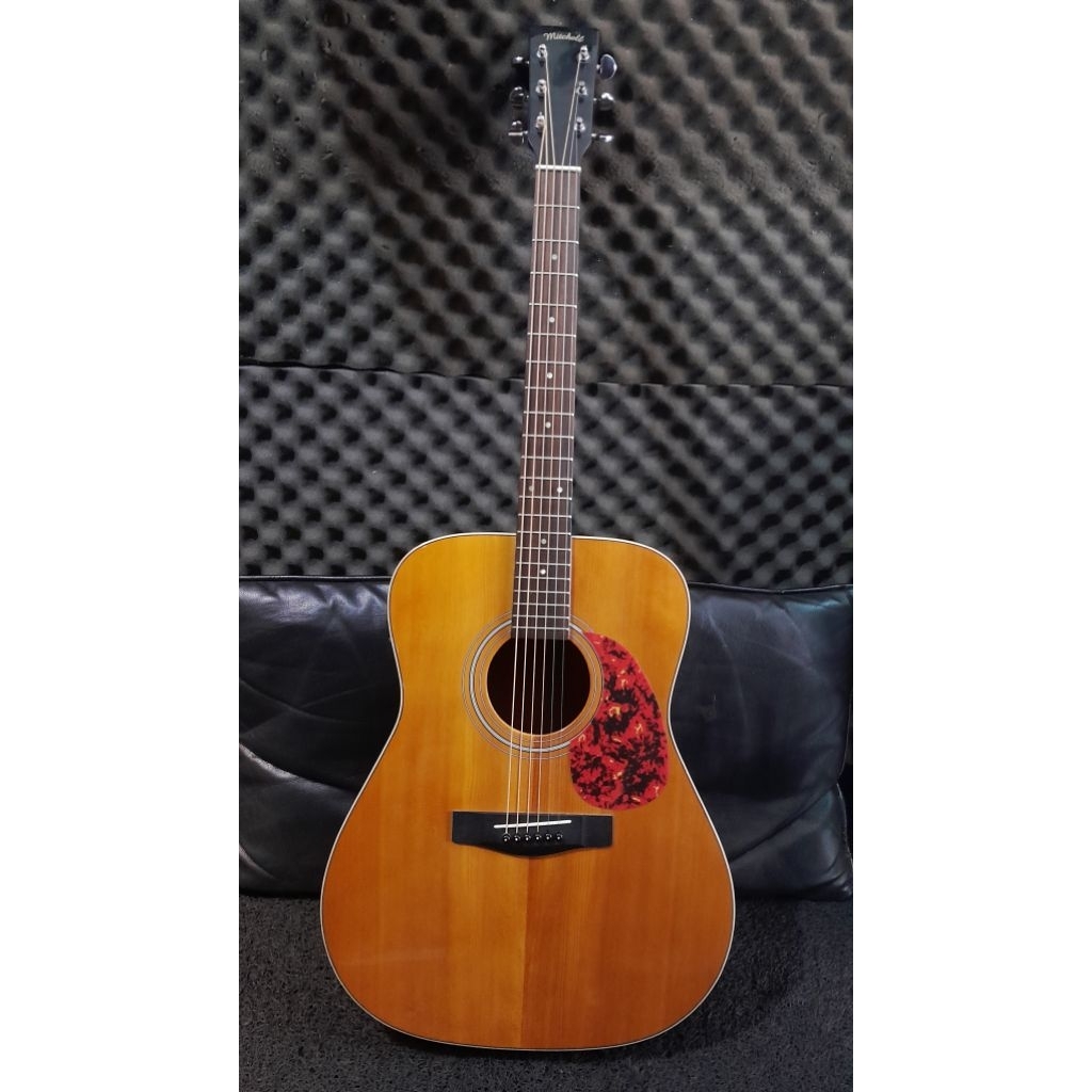 Gitar akustik elektrik mitchell lawas full solid second siap pakai