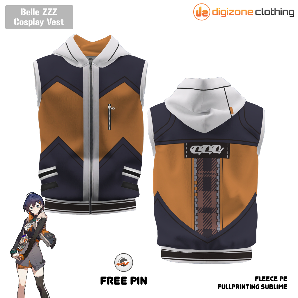[PRE ORDER] Rompi Hoodie Zipper Custom Zenless Zone Zero Belle Cosplay