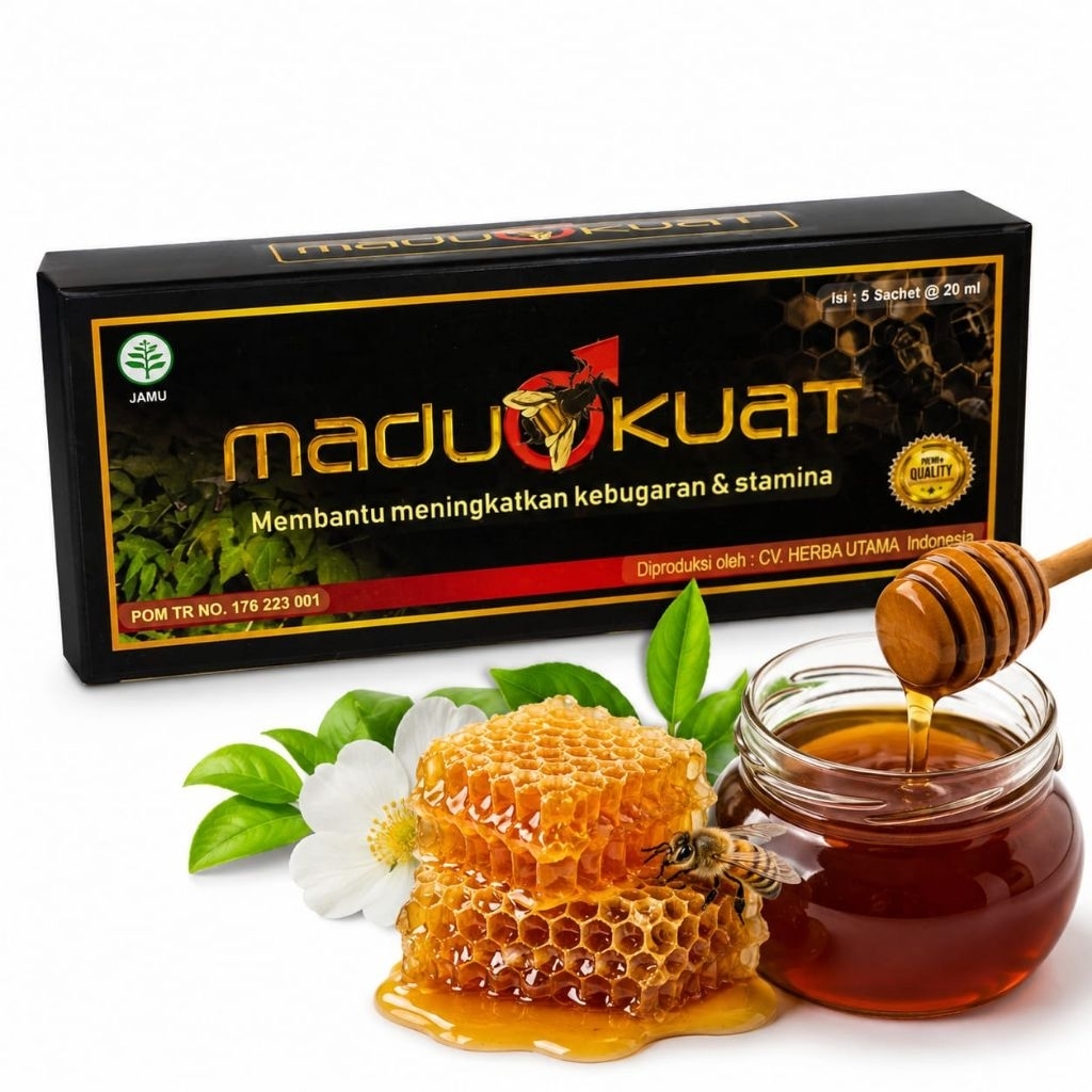 MADU KUAT CAIR ORIGINAL madu herbal pilihan pria untuk menjaga kondisi tubuh pria isi 5 sachet 20 ml