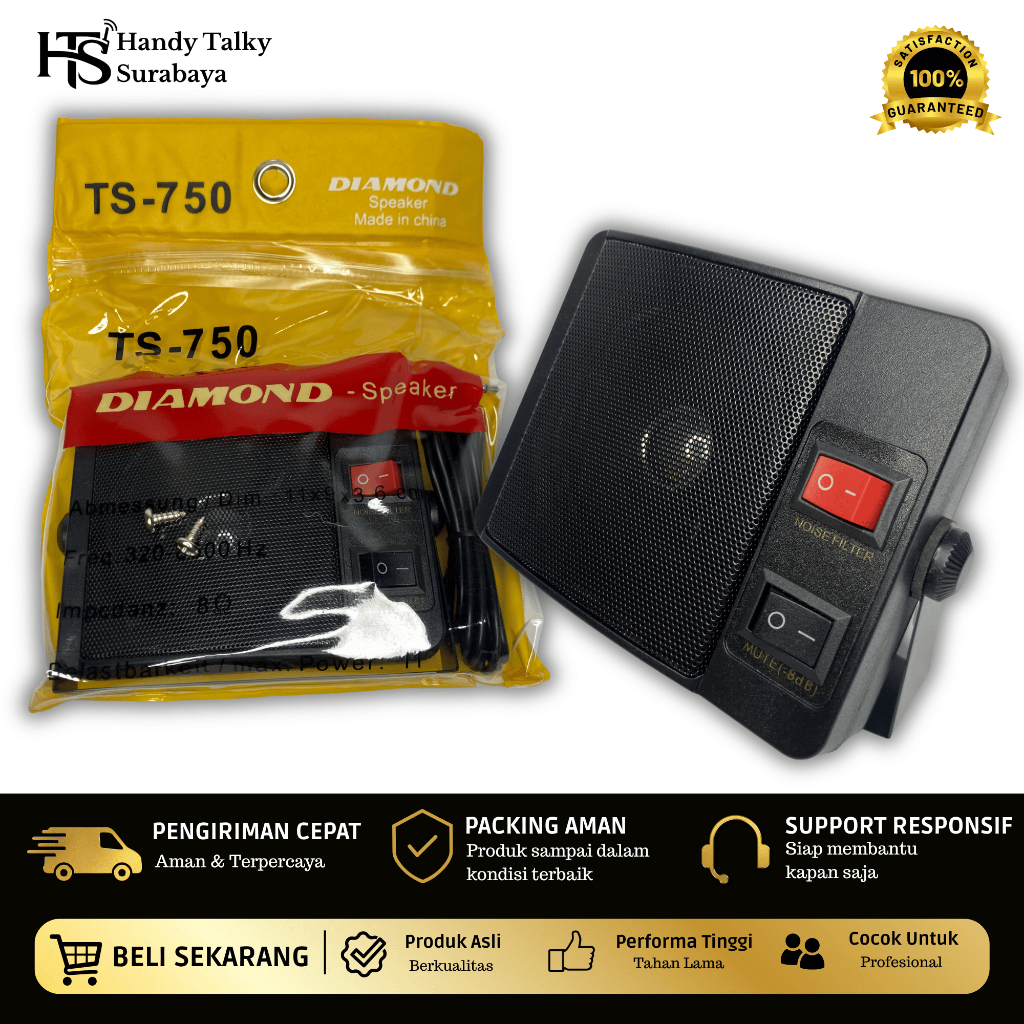 Speaker TS750 Diamond Speaker Tambahan TS-750 TS750 Speaker Radio Rig HT Spiker SSB HF Kenwood Icom 