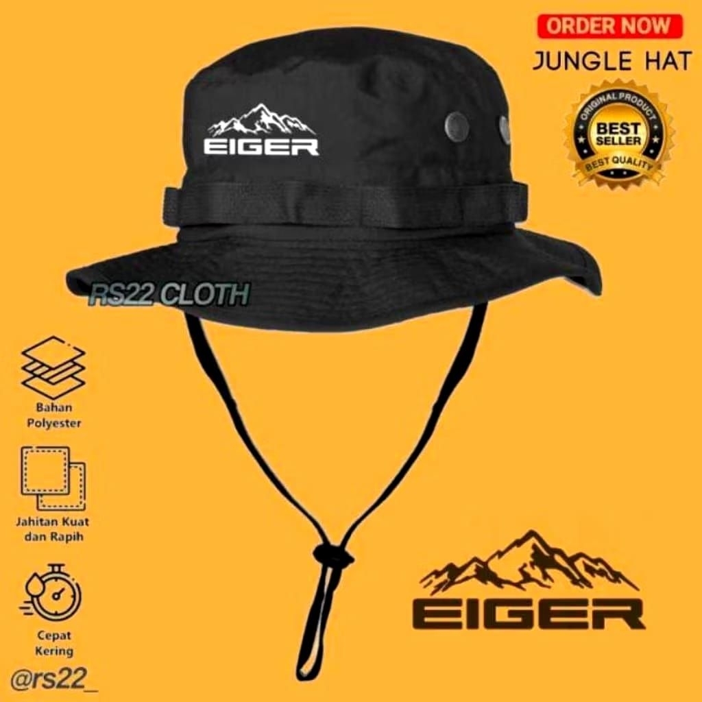 TOPI RIMBA GUNUNG OUTDOOR HIKING CAMPING HAT TALI PREMIUM TOPI RIMBA RISTOP PENDAKI ADVENTUR GUNUNG 