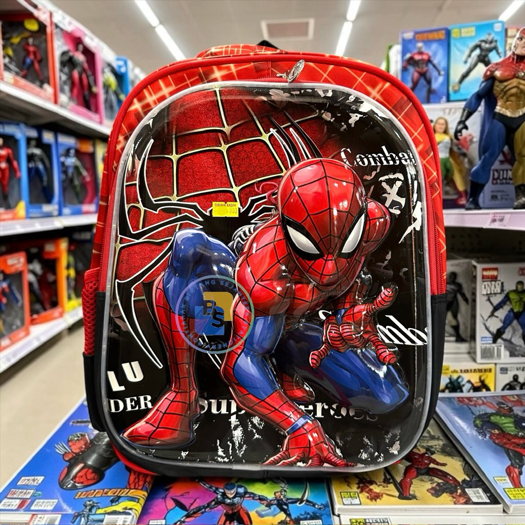 1 Pcs - Tas Sekolah Anak Cowok Karakter 15 inch